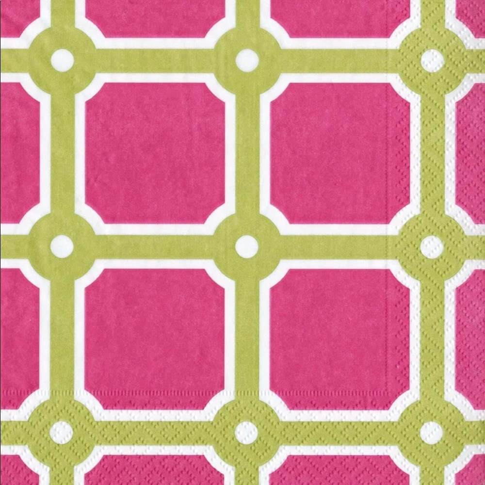 Entertaining with Caspari Pink Soho Luncheon Napkins, 20 ct